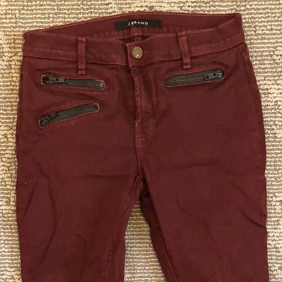 J brand size 27 zoey jeans- Lava (maroon) skinny - Picture 2 of 5